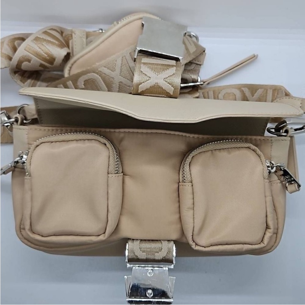 P0005.  Steve Madden Tan Crossbody Bag with Pouch - Picture 4 of 10